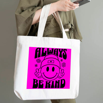 Retro Always Be Kind - 100% Cotton Tote Bag (Single-sided Print)