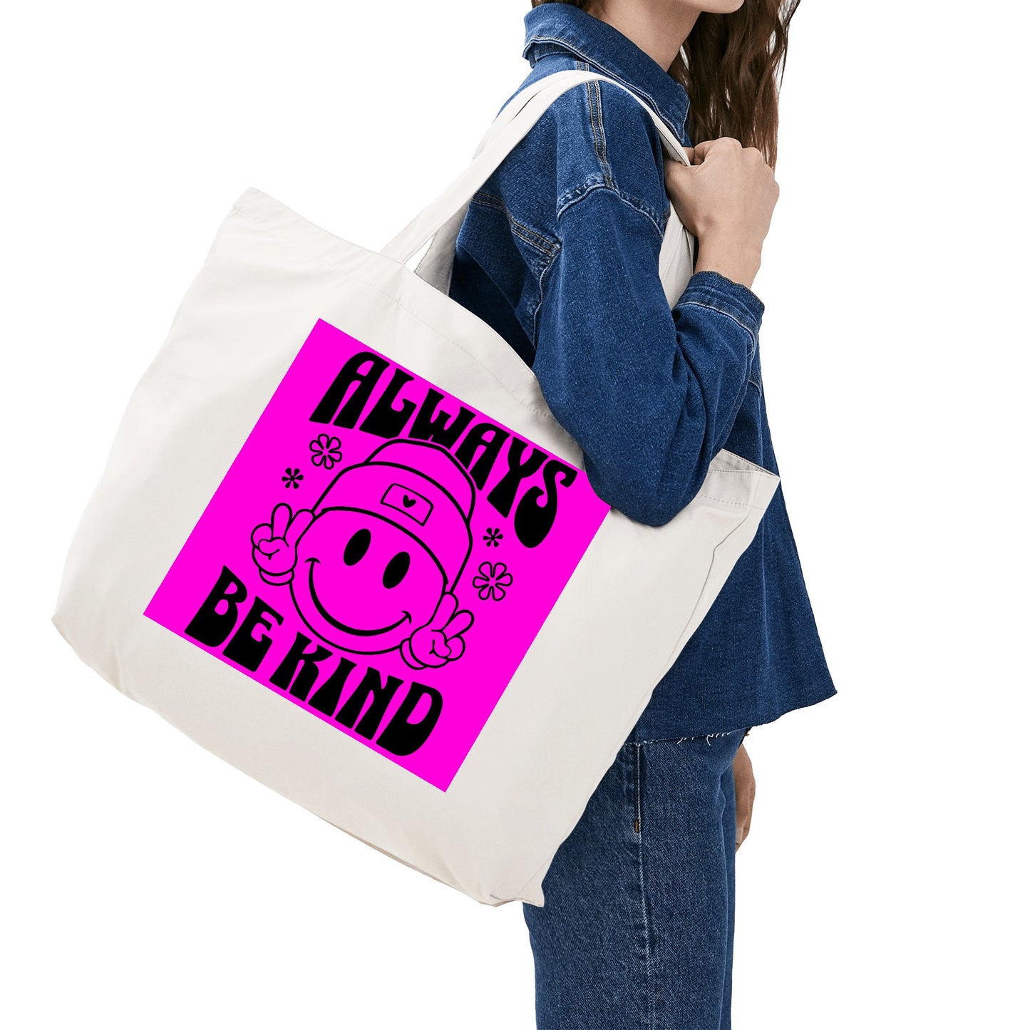 Retro Always Be Kind - 100% Cotton Tote Bag (Single-sided Print)