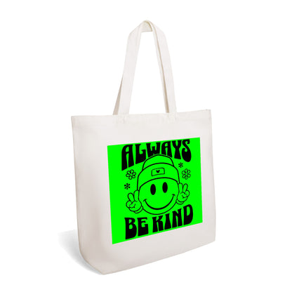 Retro Always Be Kind - 100% Cotton Tote Bag (Single-sided Print)