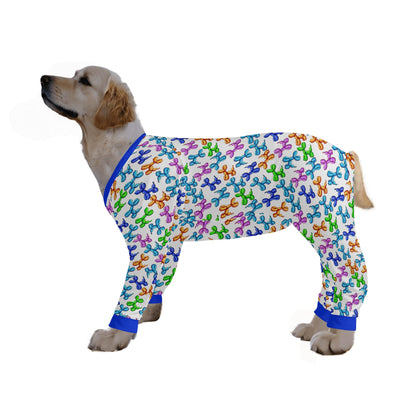 Cute Dog Balloons Dog Pajamas - Ultra-Soft and 4-Way Stretch for S-4XL Sizes