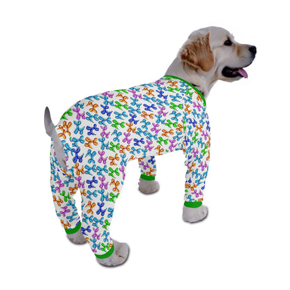 Cute Dog Balloons Dog Pajamas - Ultra-Soft and 4-Way Stretch for S-4XL Sizes