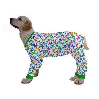 Cute Dog Balloons Dog Pajamas - Ultra-Soft and 4-Way Stretch for S-4XL Sizes