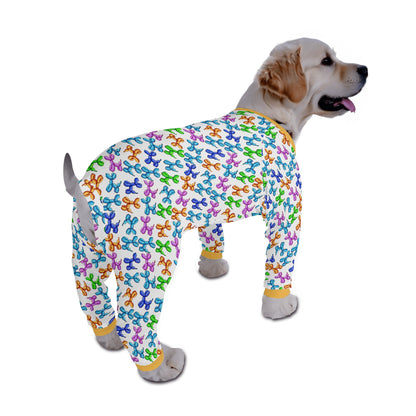 Cute Dog Balloons Dog Pajamas - Ultra-Soft and 4-Way Stretch for S-4XL Sizes