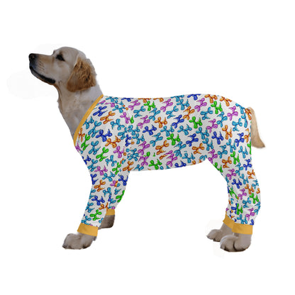 Cute Dog Balloons Dog Pajamas - Ultra-Soft and 4-Way Stretch for S-4XL Sizes