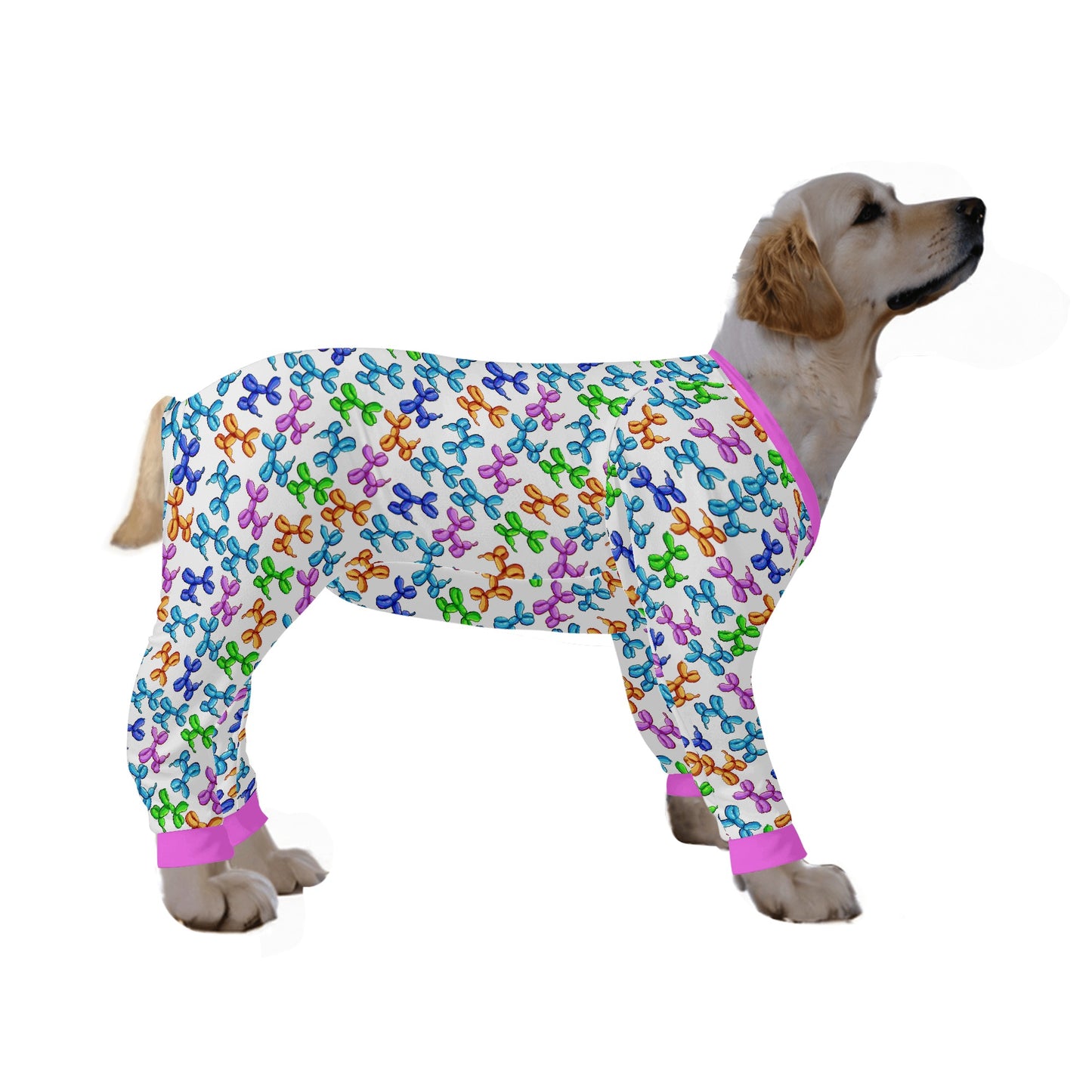 Cute Dog Balloons Dog Pajamas - Ultra-Soft and 4-Way Stretch for S-4XL Sizes