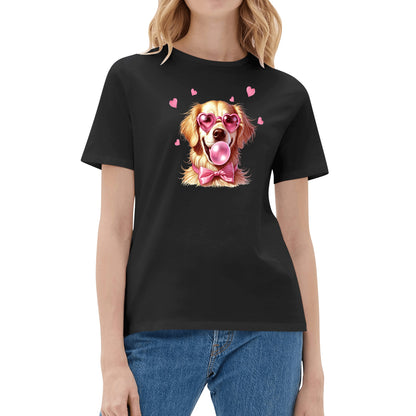 Valentines Day Pooches Part 2 - Womens 100% Soft Cotton Dog T-Shirt