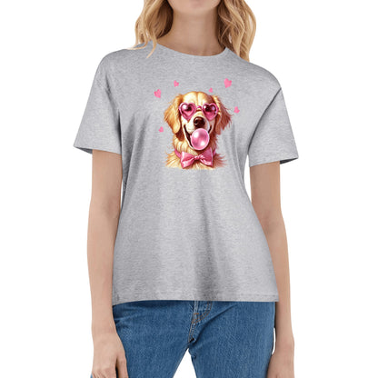 Valentines Day Pooches Part 2 - Womens 100% Soft Cotton Dog T-Shirt