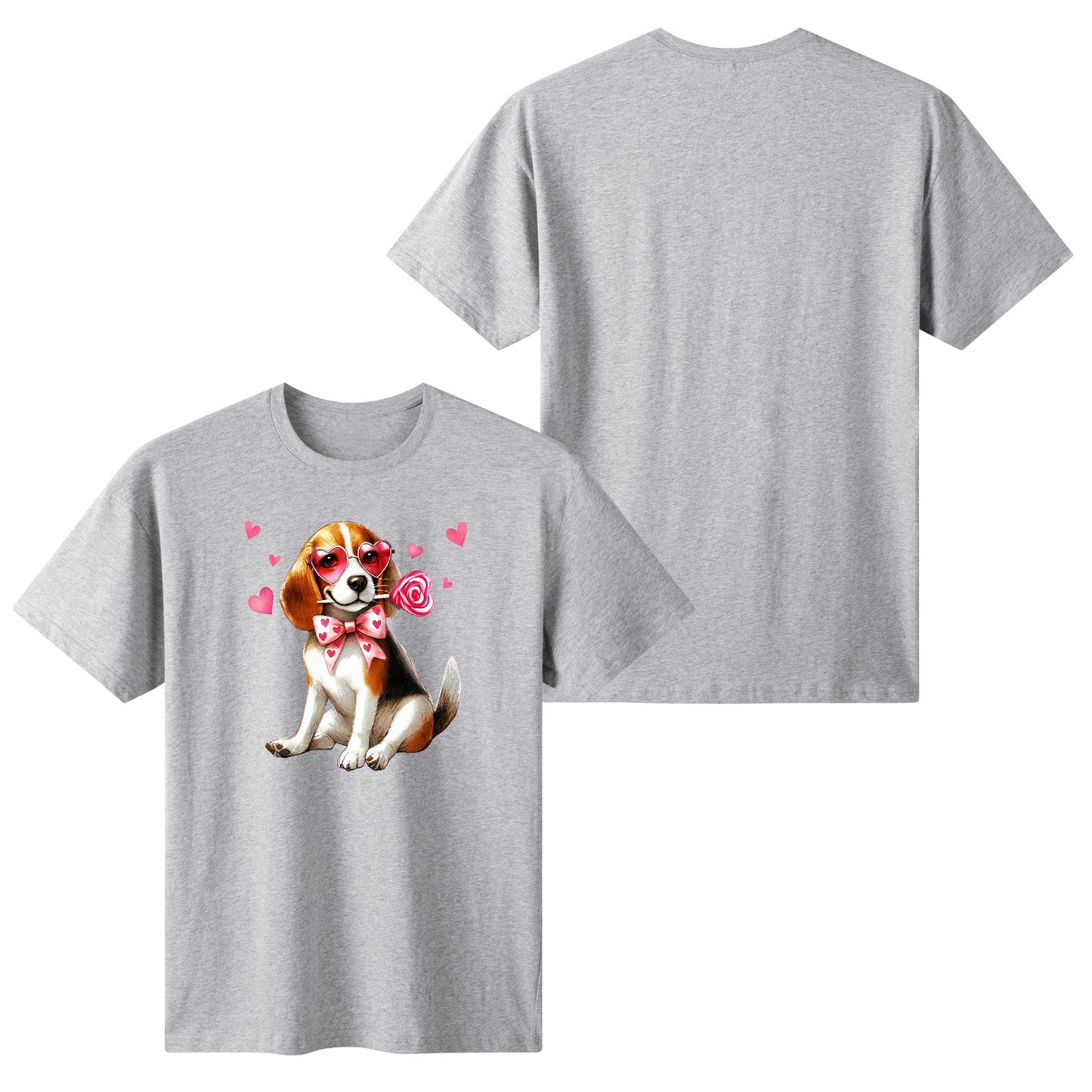 Valentines Day Pooches Part 2 - Womens 100% Soft Cotton Dog T-Shirt