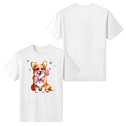 Valentines Day Pooches Part 2 - Womens 100% Soft Cotton Dog T-Shirt