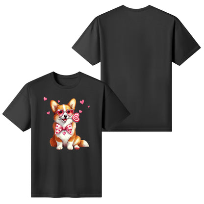 Valentines Day Pooches Part 2 - Womens 100% Soft Cotton Dog T-Shirt