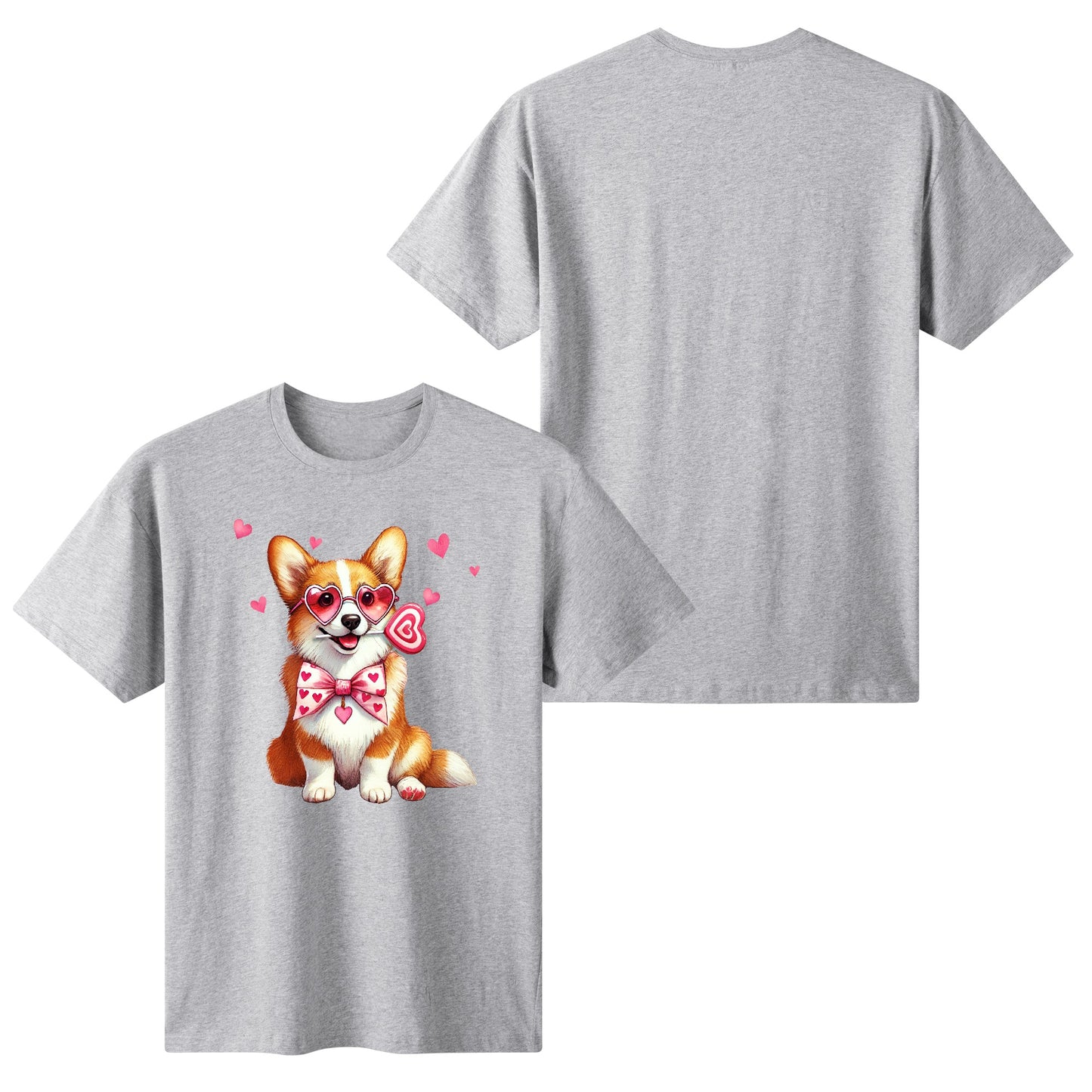 Valentines Day Pooches Part 2 - Womens 100% Soft Cotton Dog T-Shirt