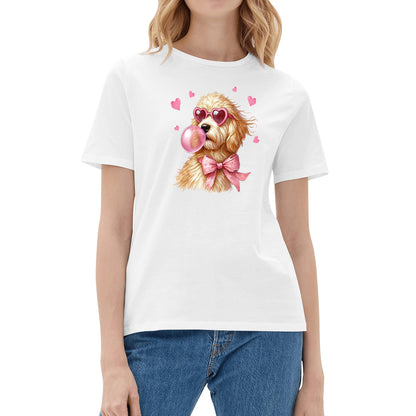 Valentines Day Pooches Part 2 - Womens 100% Soft Cotton Dog T-Shirt