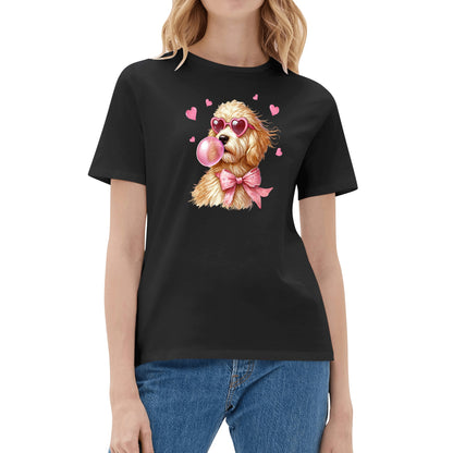 Valentines Day Pooches Part 2 - Womens 100% Soft Cotton Dog T-Shirt