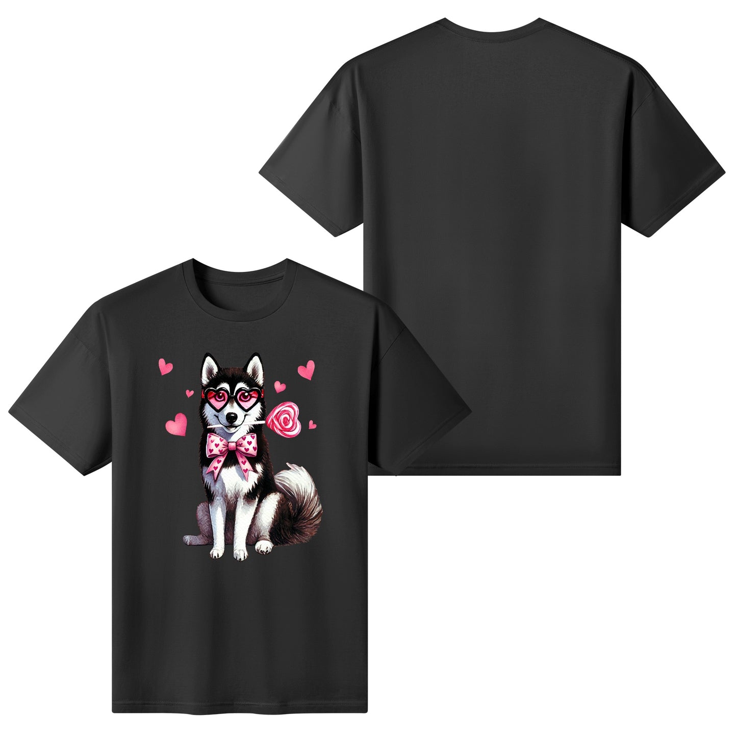 Valentines Day Pooches Part 3 - Womens 100% Soft Cotton Dog T-Shirt