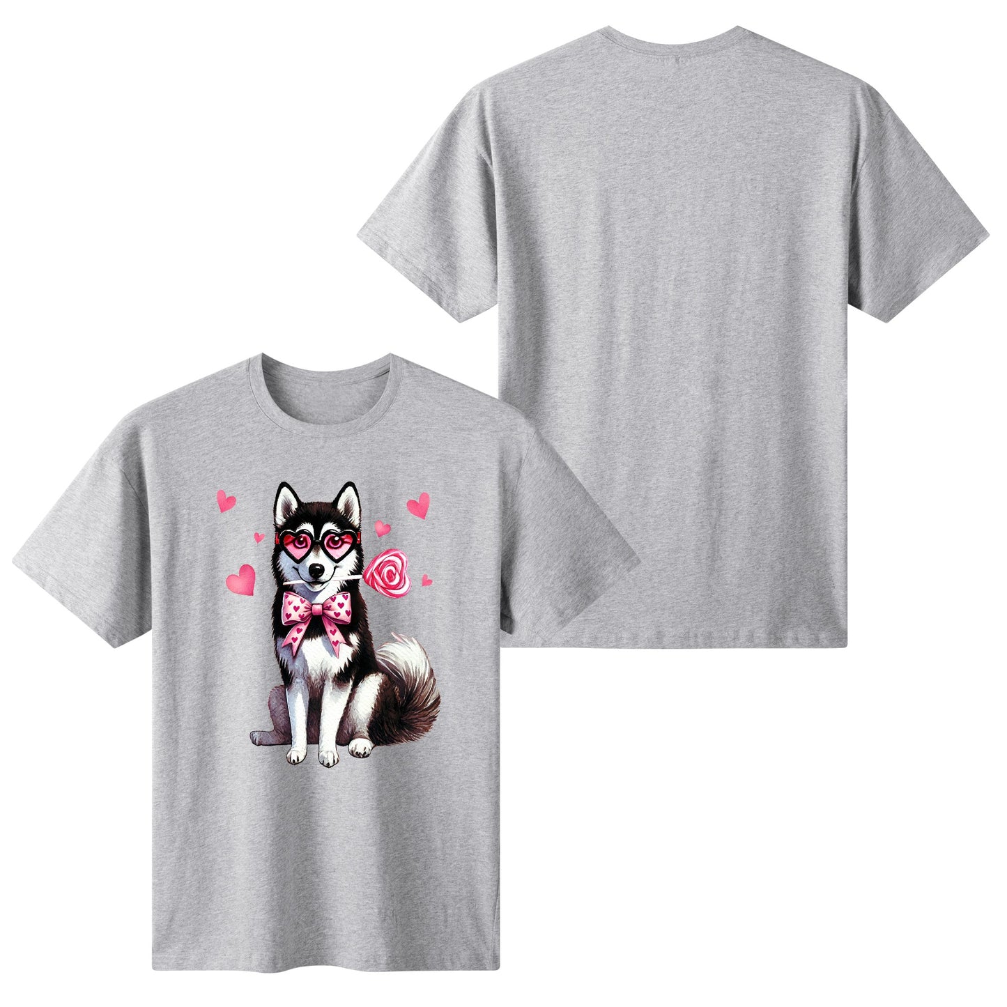 Valentines Day Pooches Part 3 - Womens 100% Soft Cotton Dog T-Shirt