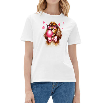 Valentines Day Pooches Part 3 - Womens 100% Soft Cotton Dog T-Shirt