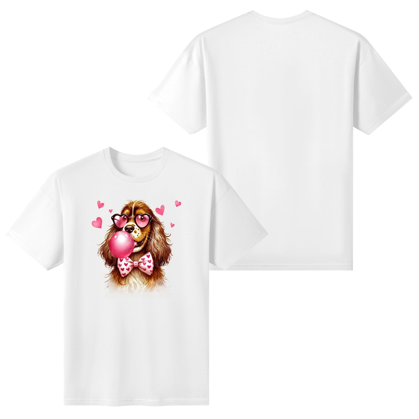 Valentines Day Pooches Part 3 - Womens 100% Soft Cotton Dog T-Shirt