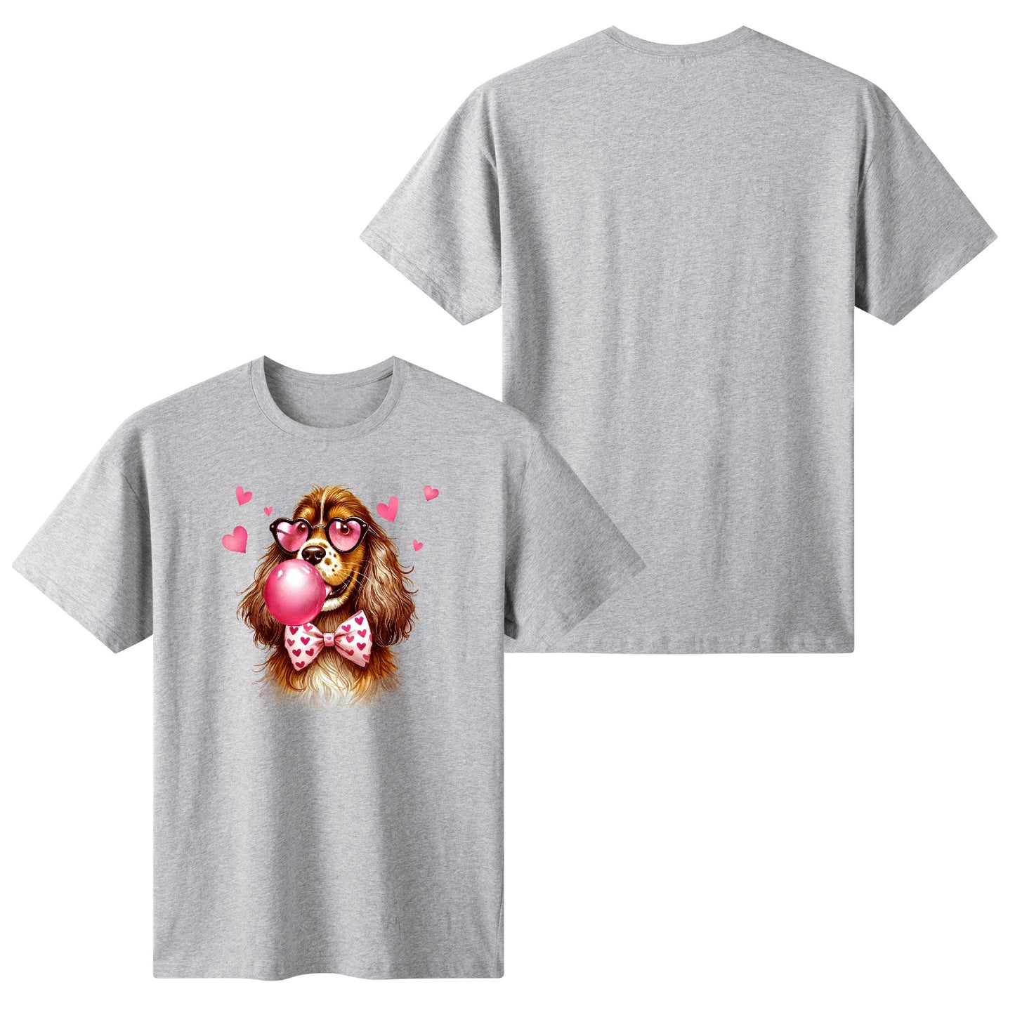 Valentines Day Pooches Part 3 - Womens 100% Soft Cotton Dog T-Shirt