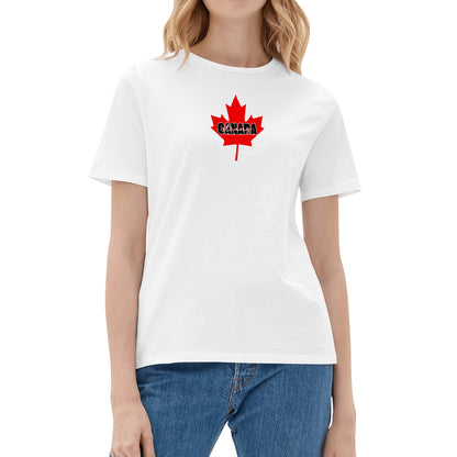 Elbows Up! | Canada Strong - Womens (Double-Sided) 100% Soft Cotton T-Shirt