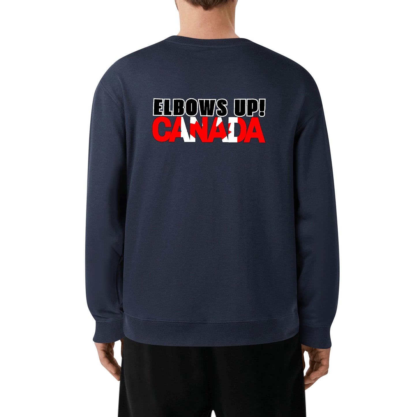 Elbows Up! Canada - Canada Strong - Front & Back Print Unisex 100% Soft Cotton Sweatshirt