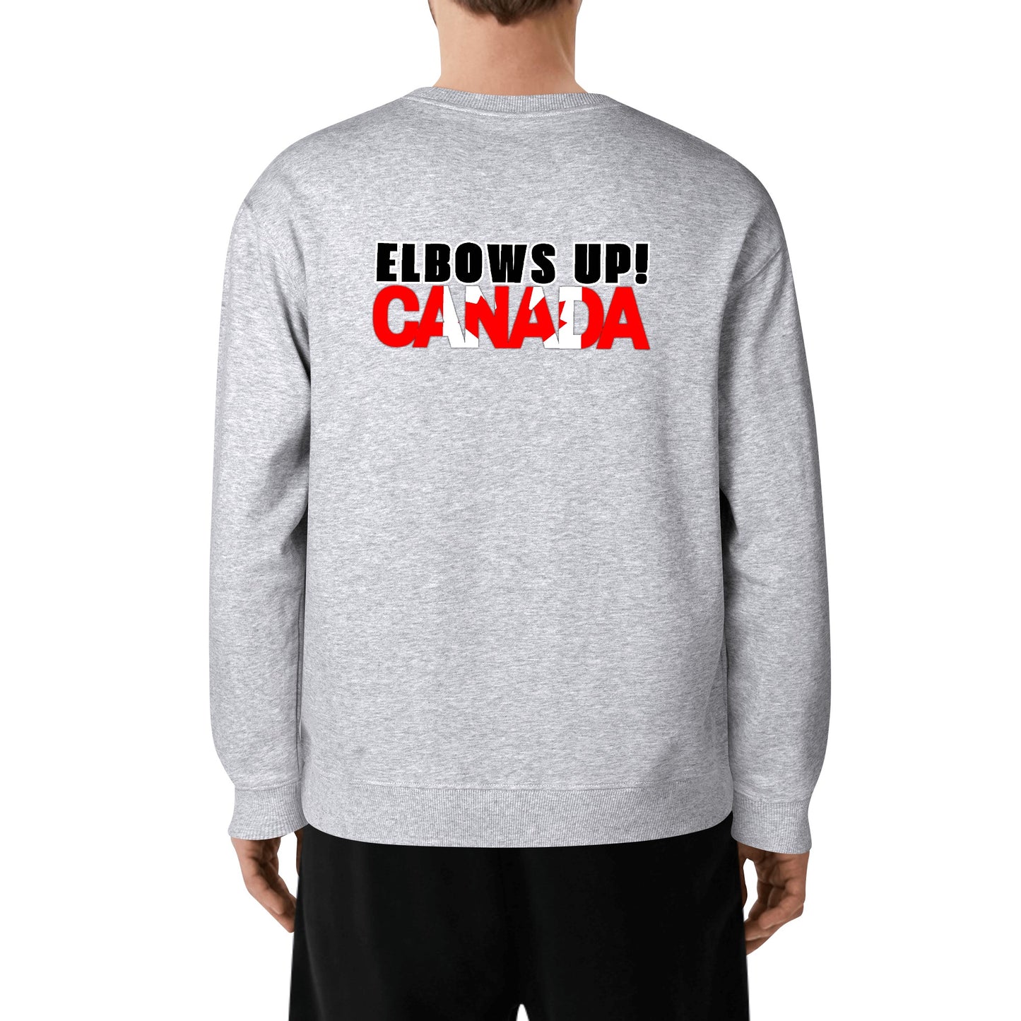 Elbows Up! Canada - Canada Strong - Front & Back Print Unisex 100% Soft Cotton Sweatshirt