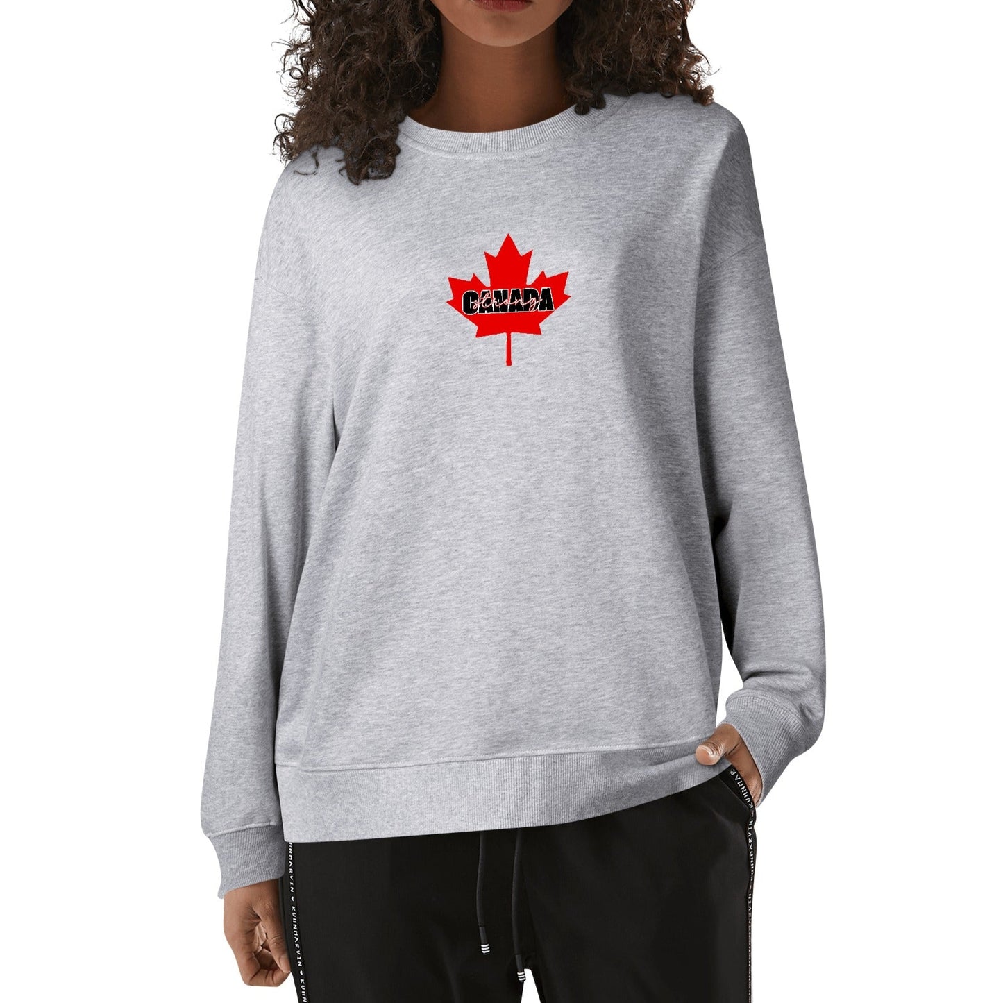 Elbows Up! Canada - Canada Strong - Front & Back Print Unisex 100% Soft Cotton Sweatshirt
