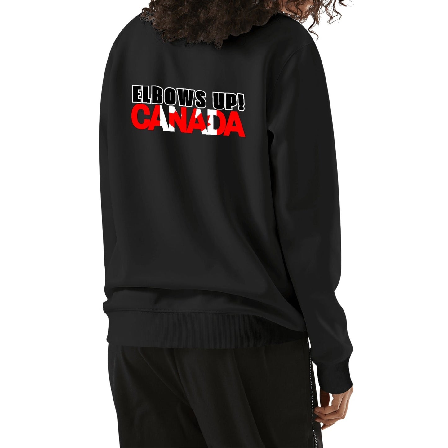 Elbows Up! Canada - Canada Strong - Front & Back Print Unisex 100% Soft Cotton Sweatshirt