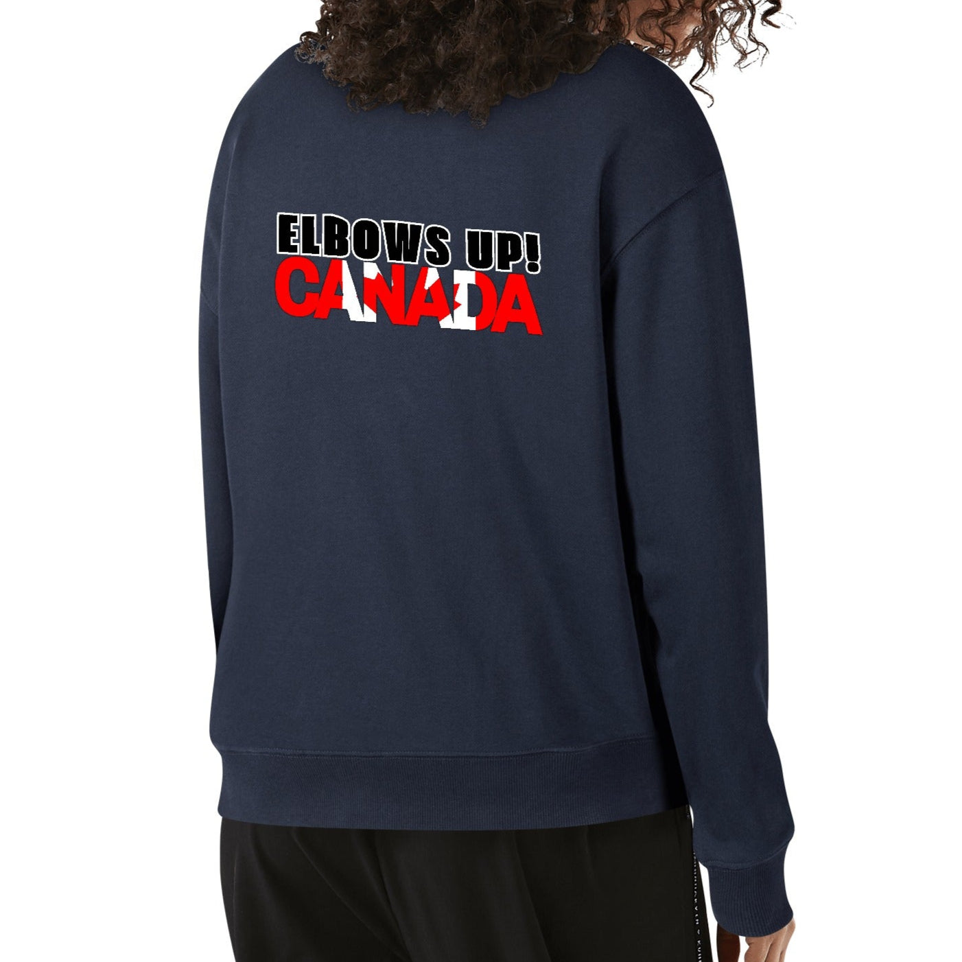 Elbows Up! Canada - Canada Strong - Front & Back Print Unisex 100% Soft Cotton Sweatshirt