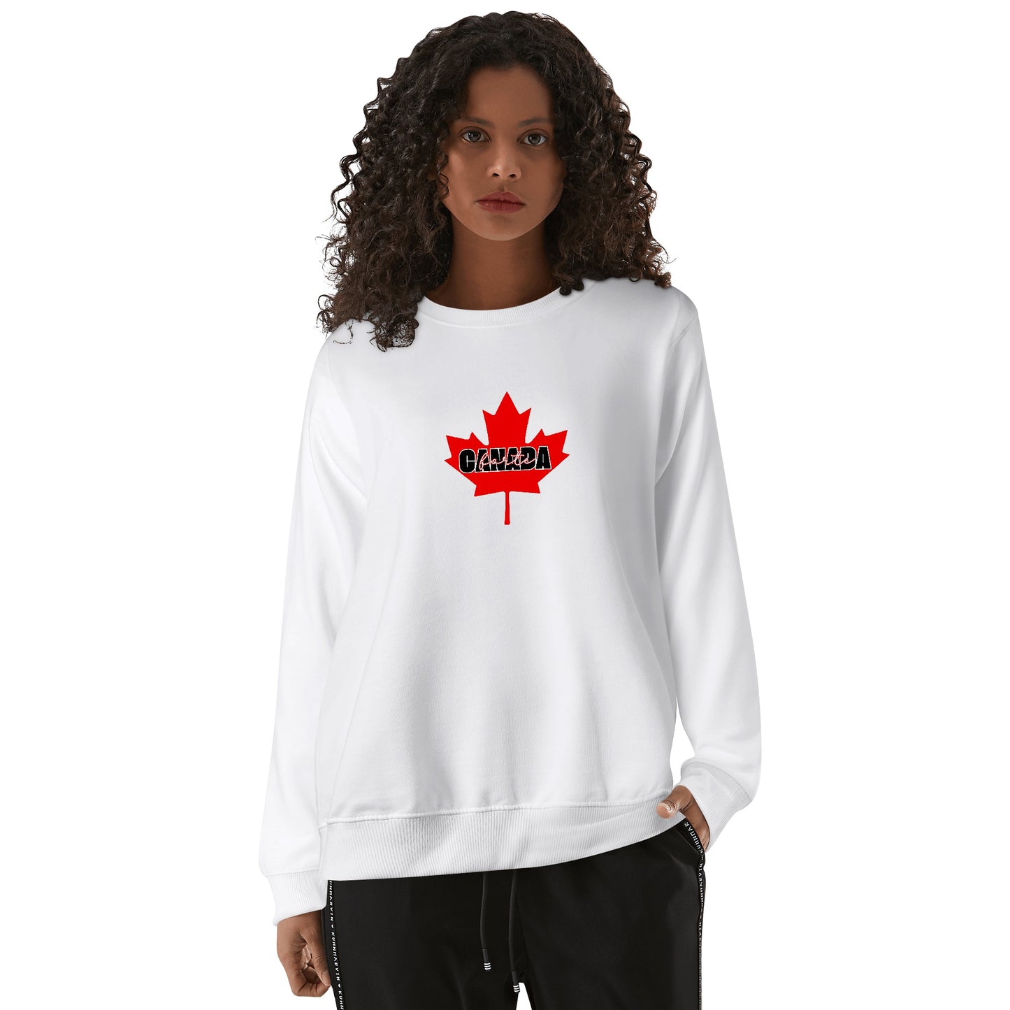 Mettre de l’épaule - Canada forte | Front & Back Print Unisex 100% Soft Cotton Sweatshirt