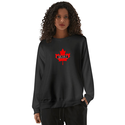 Mettre de l’épaule - Canada forte | Front & Back Print Unisex 100% Soft Cotton Sweatshirt