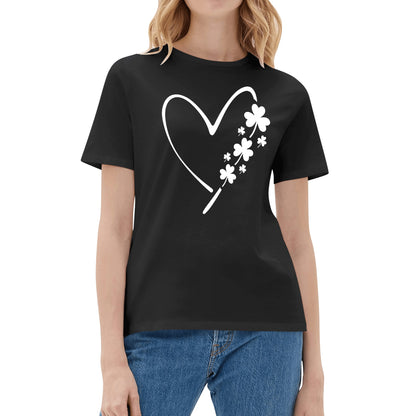 Irish Clover Love - Womens 100% Soft Cotton T-Shirt