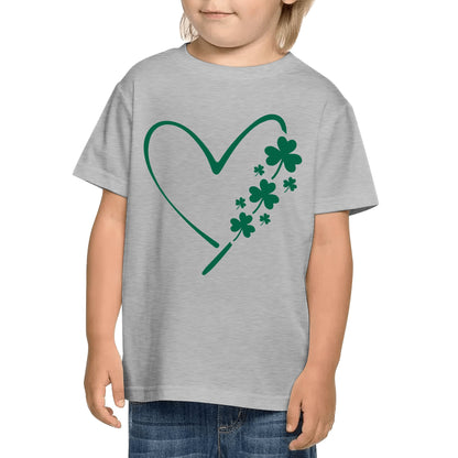 Irish Clover Love - Kids 100% Soft Cotton St. Patricks Day T-Shirt