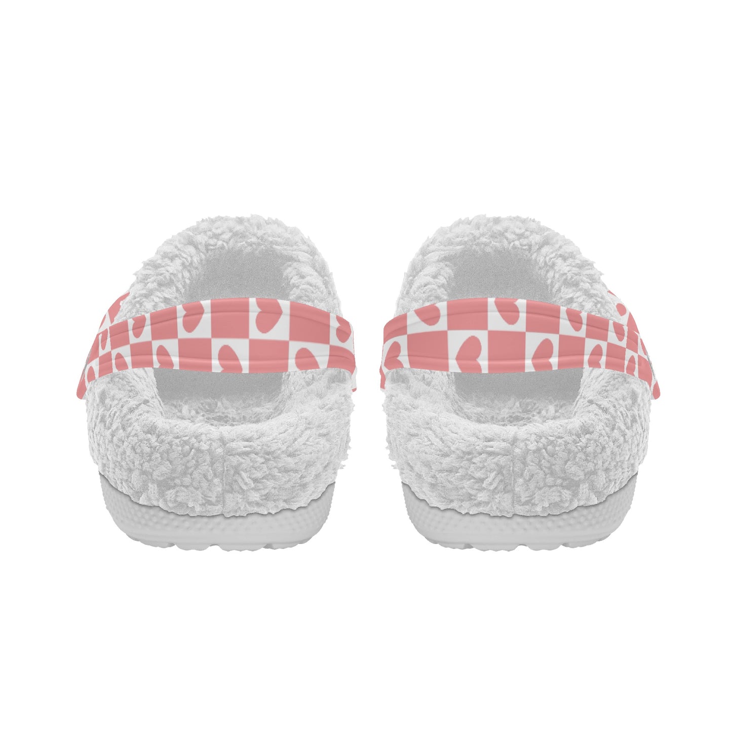 Retro Love & Hearts | Fleece-Lined Clog Slippers - Cozy, Versatile & Made for Everyday Comfort