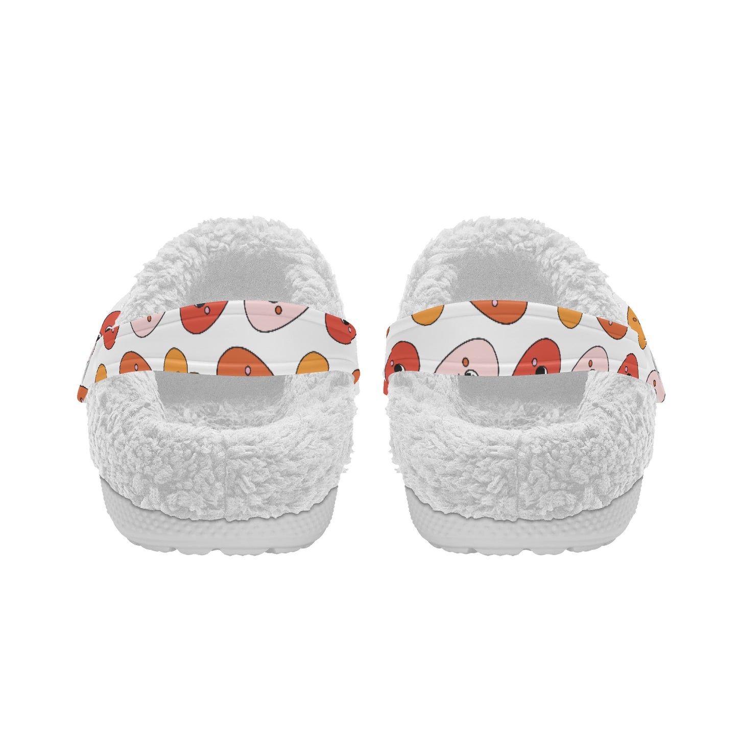 Retro Love & Hearts | Fleece-Lined Clog Slippers - Cozy, Versatile & Made for Everyday Comfort