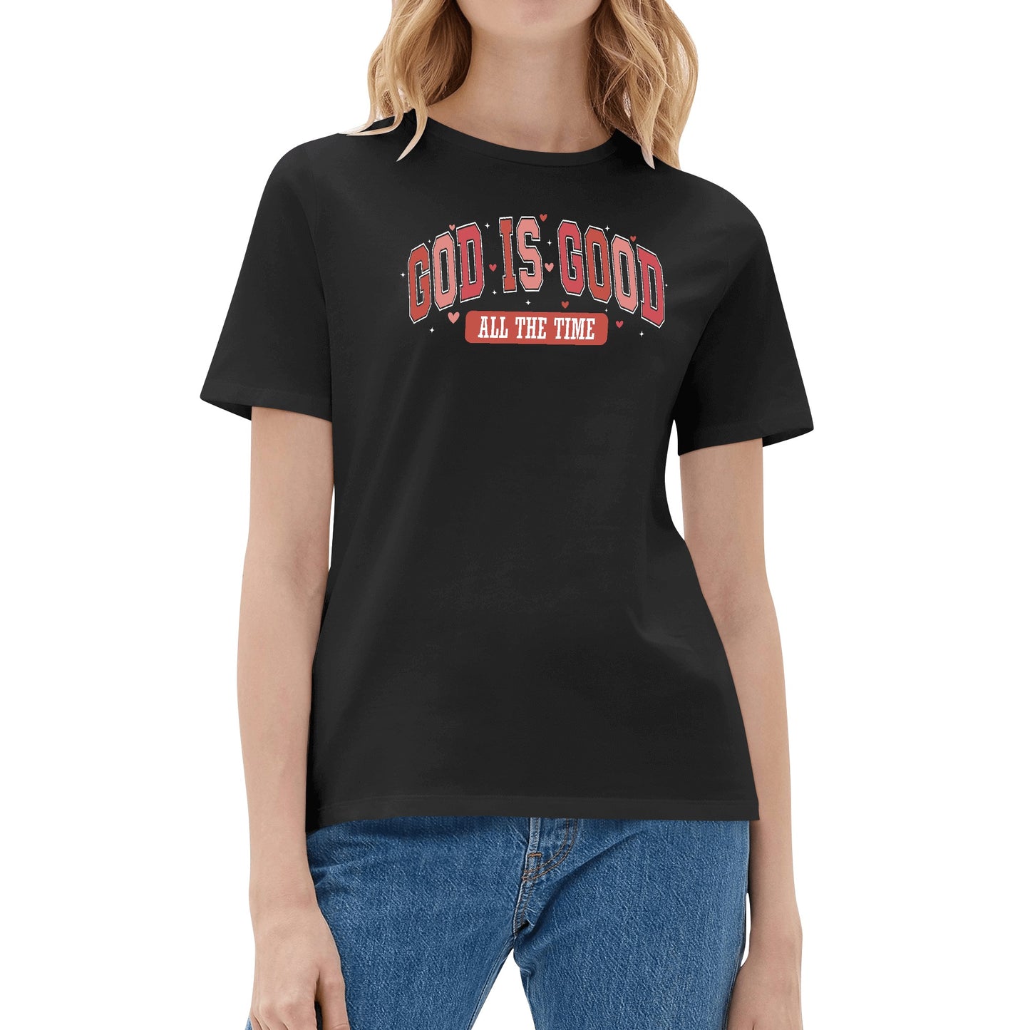 God Is Good All The Time | Womens 100% Soft Cotton T-Shirt