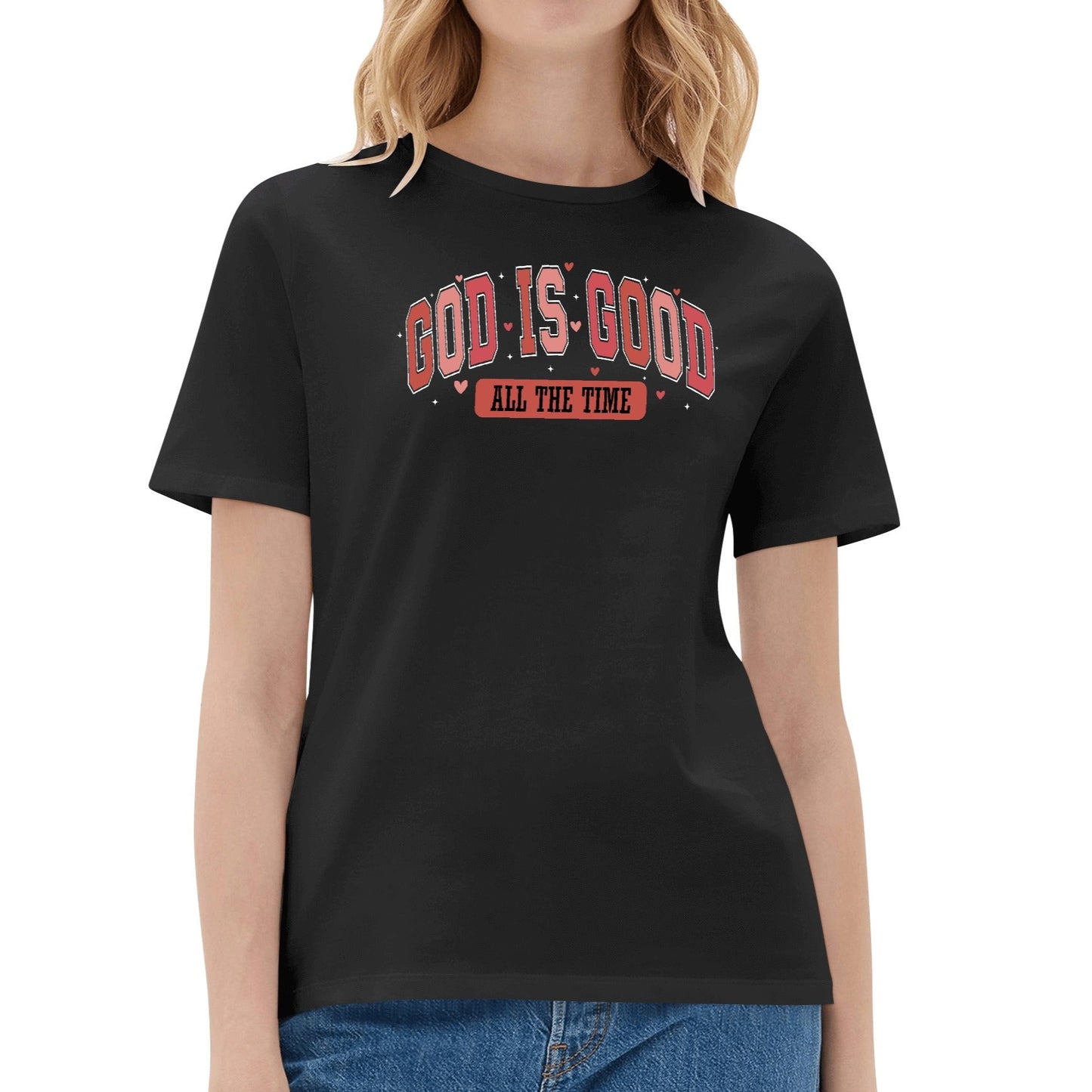 God Is Good All The Time | Womens 100% Soft Cotton T-Shirt