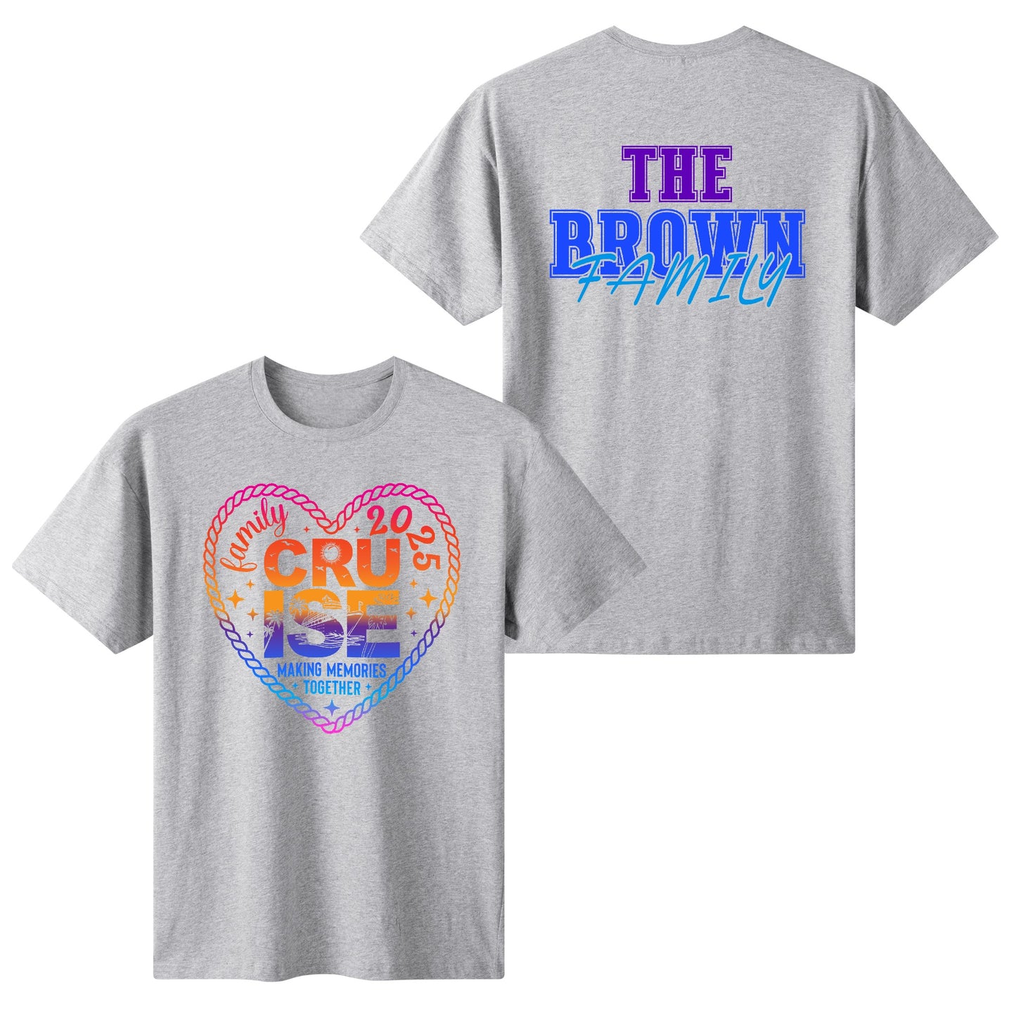 PERSONALIZED - Family Cruise 2025 - Making Memories Together | Womens 100% Soft Cotton T-Shirt (F&B)