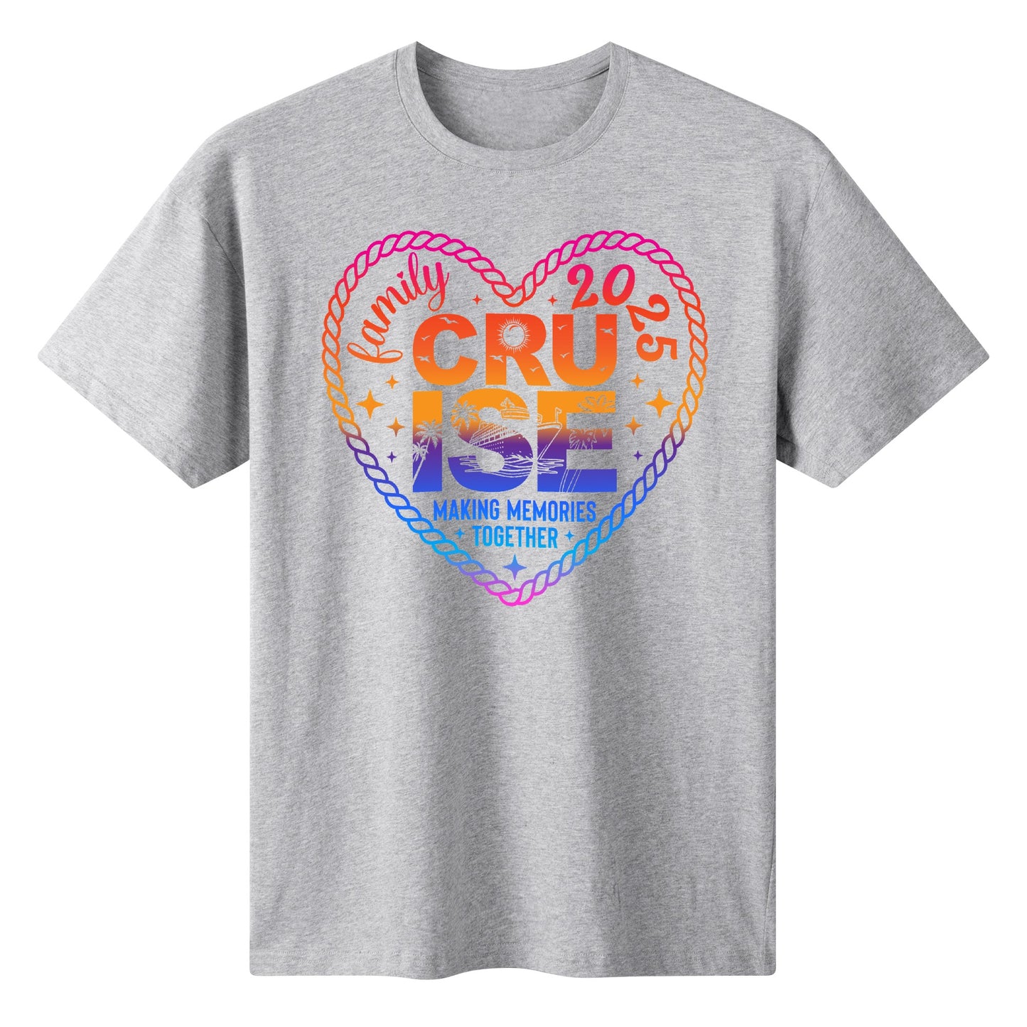PERSONALIZED - Family Cruise 2025 - Making Memories Together | Womens 100% Soft Cotton T-Shirt (F&B)