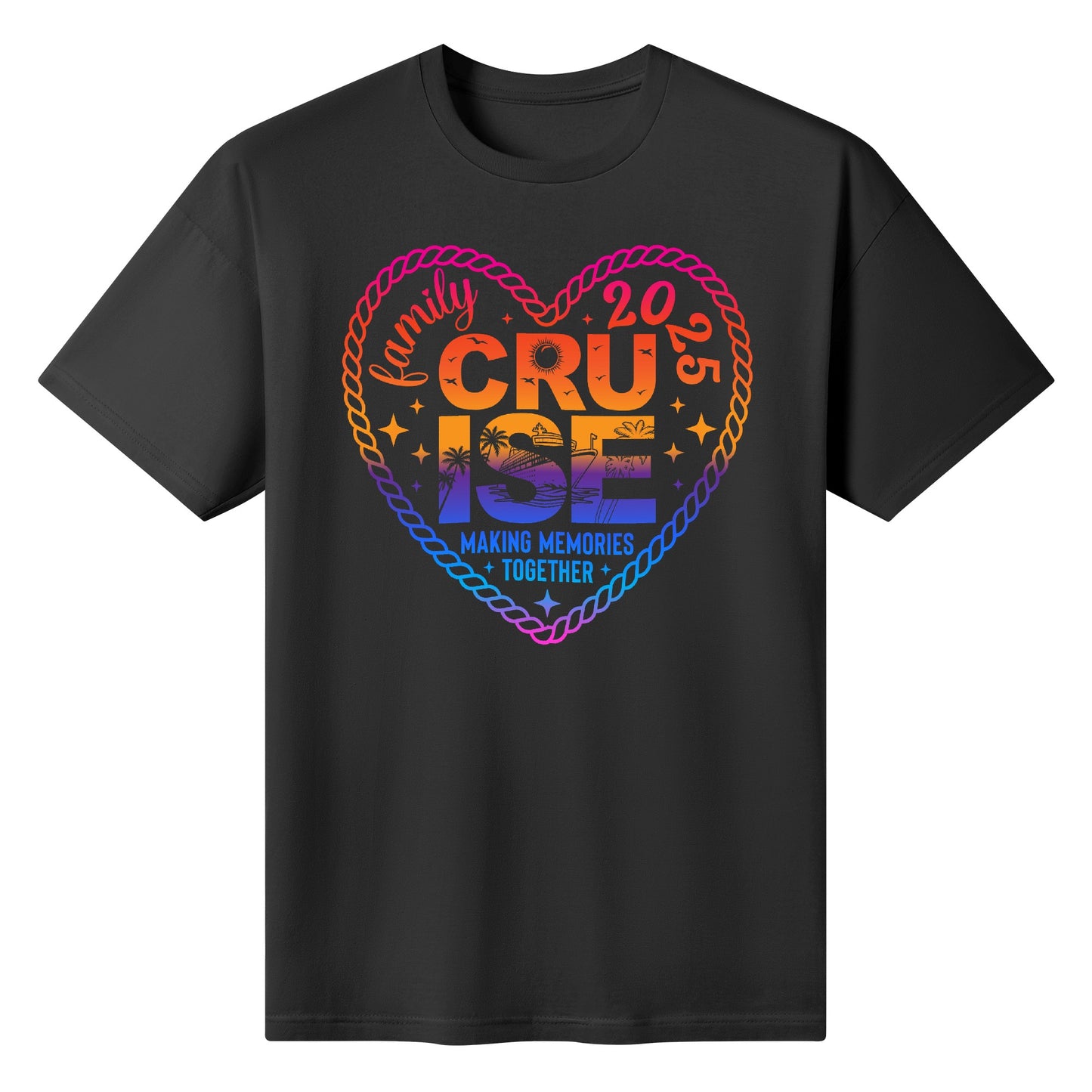 PERSONALIZED - Family Cruise 2025 - Making Memories Together | Womens 100% Soft Cotton T-Shirt (F&B)