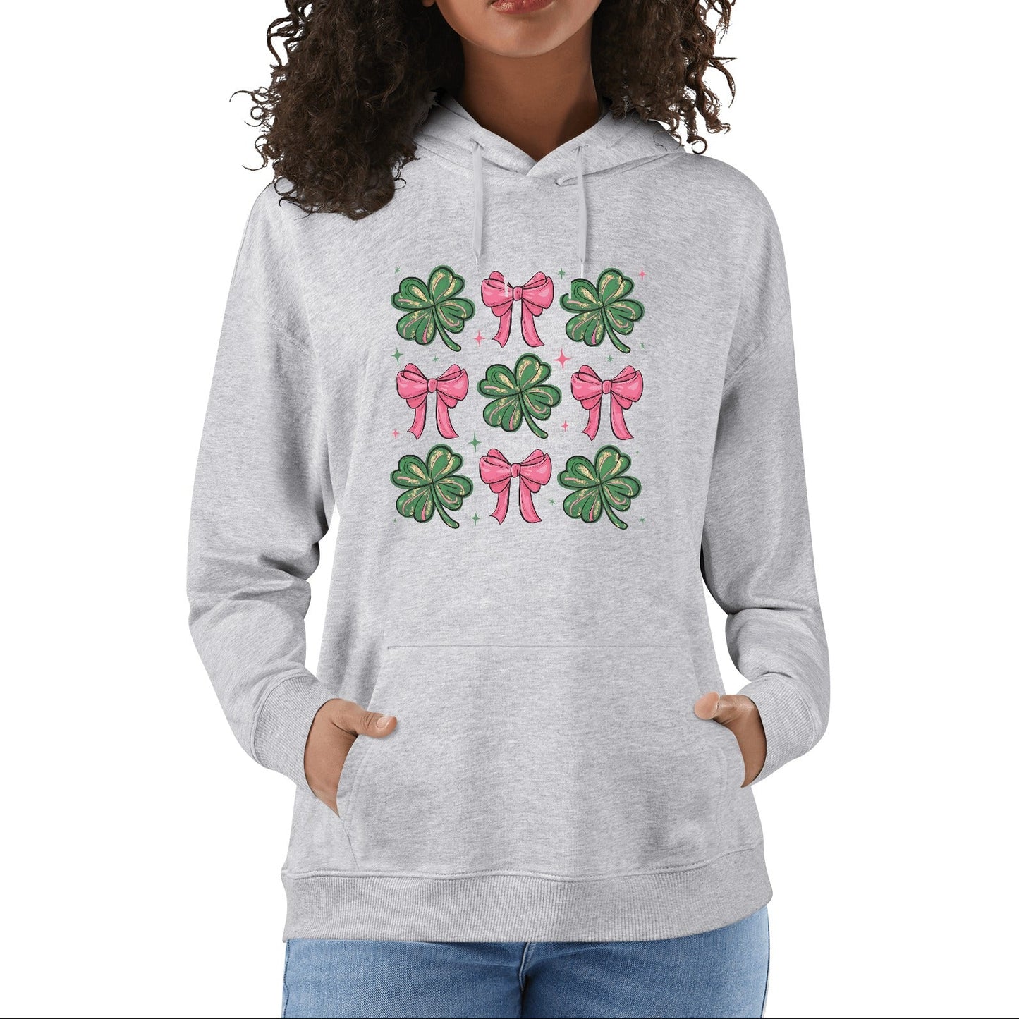 St. Patricks Day Coquette | Unisex 100% Soft Cotton Hoodie