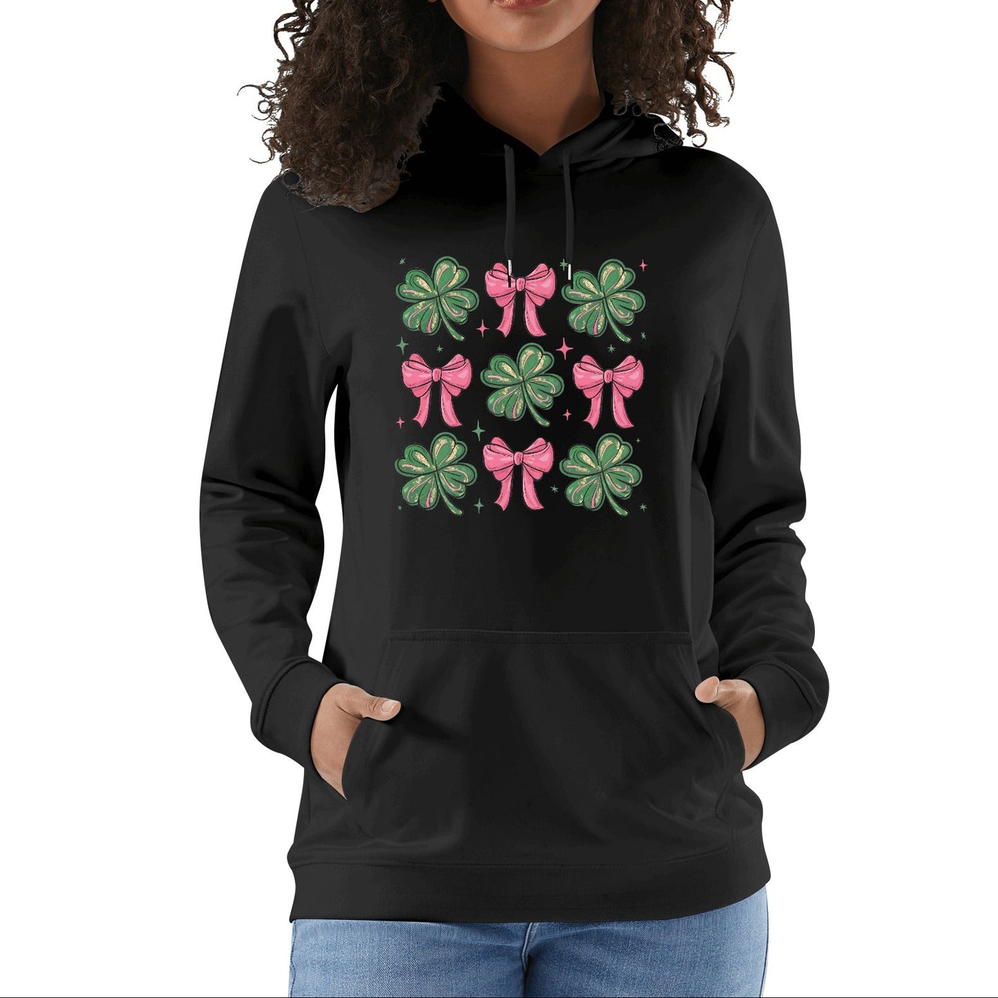 St. Patricks Day Coquette | Unisex 100% Soft Cotton Hoodie