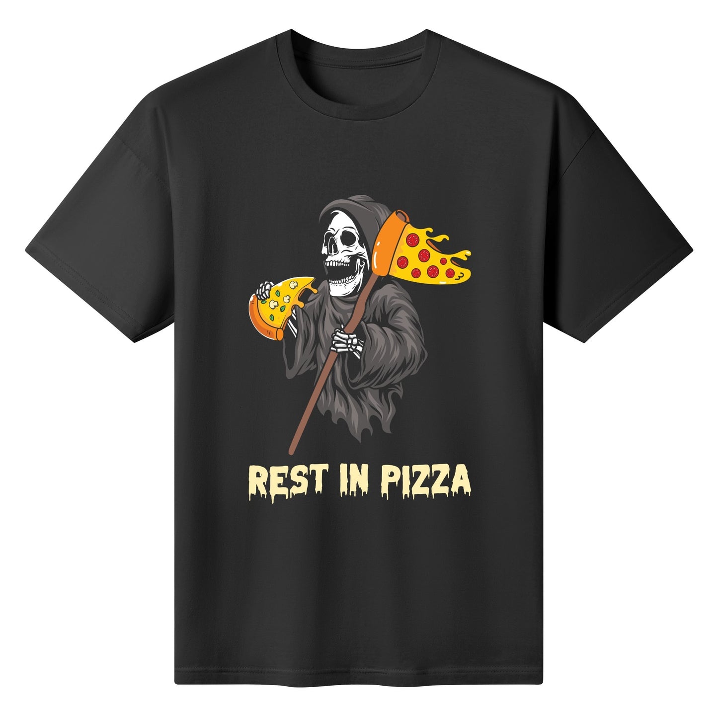Rest in Pizza | Womens 100% Soft Cotton T-Shirt - Pizza Lovin Fun!