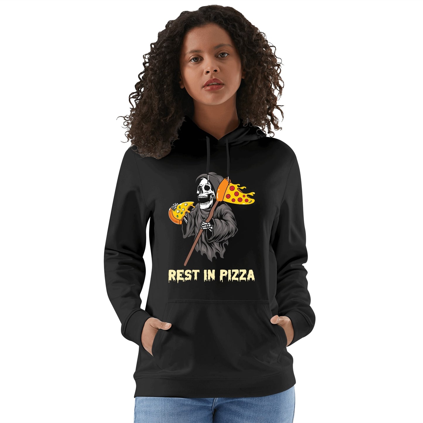 Rest in Pizza | Unisex 100% Soft Cotton Hoodie - Pizza Lovin Fun!