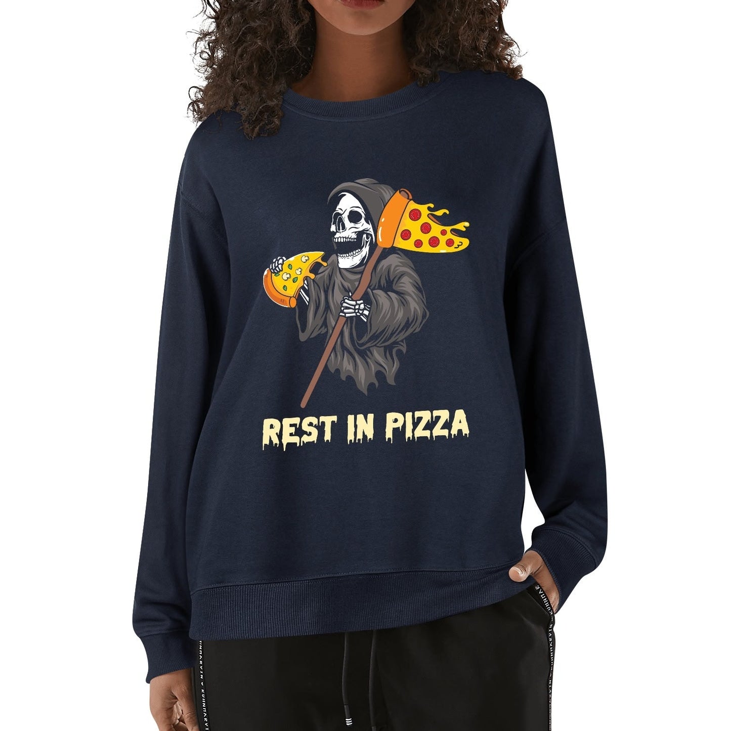 Rest in Pizza | Unisex 100% Soft Cotton Sweatshirt - Pizza Lovin Fun!