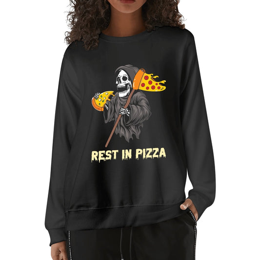 Rest in Pizza | Unisex 100% Soft Cotton Sweatshirt - Pizza Lovin Fun!