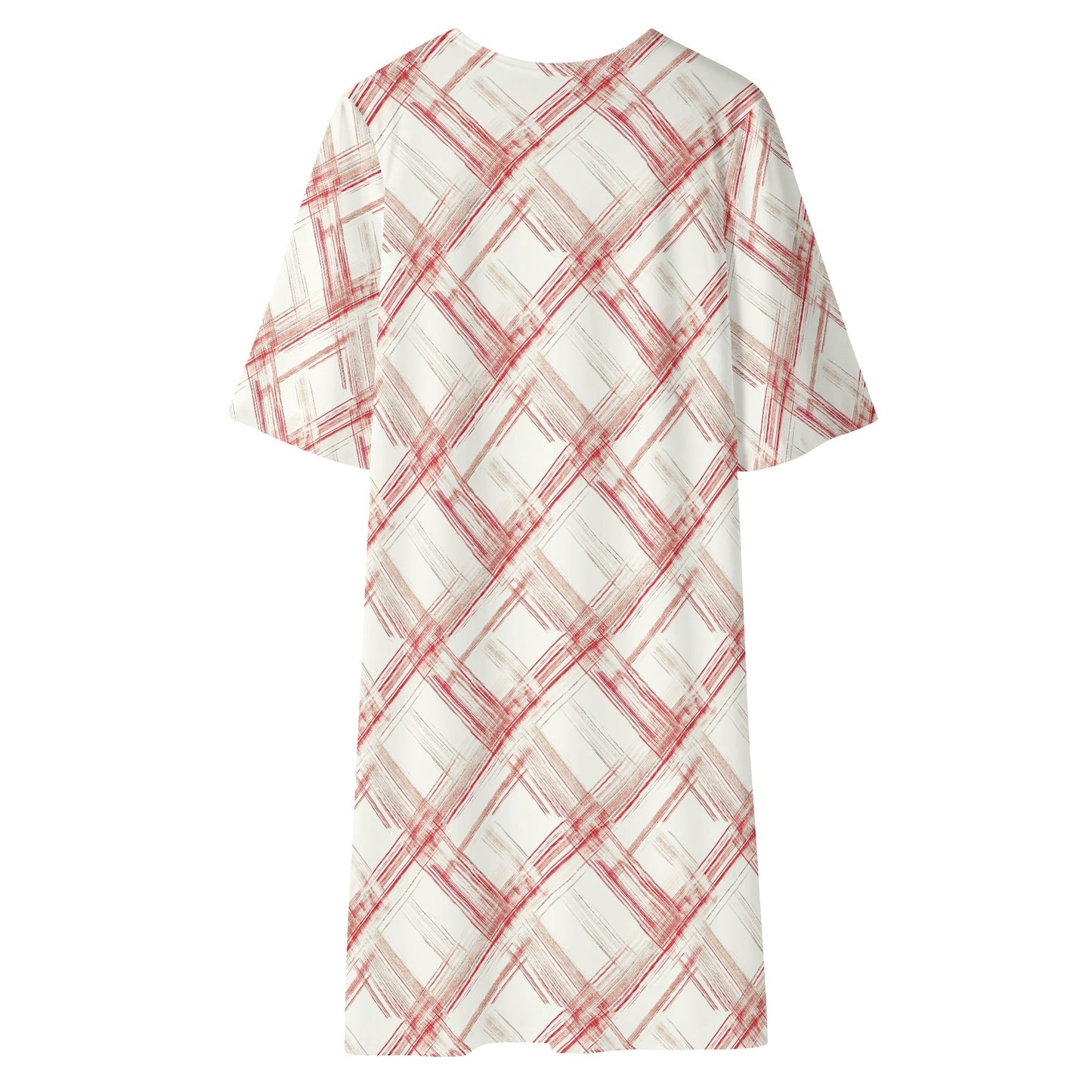 Winter Reds | Womens Half Sleeve Kimono Robe – Lightweight Layers, Effortless Style