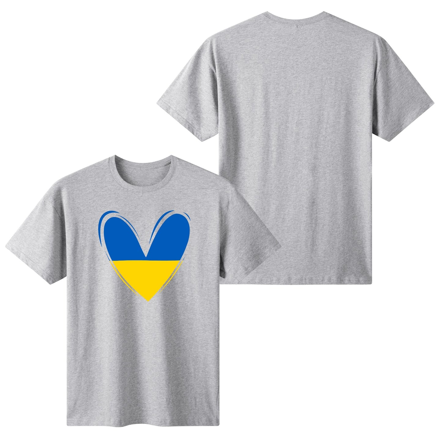 Love For Ukraine | Womens 100% Soft Cotton T-Shirt - Ukraine Flag