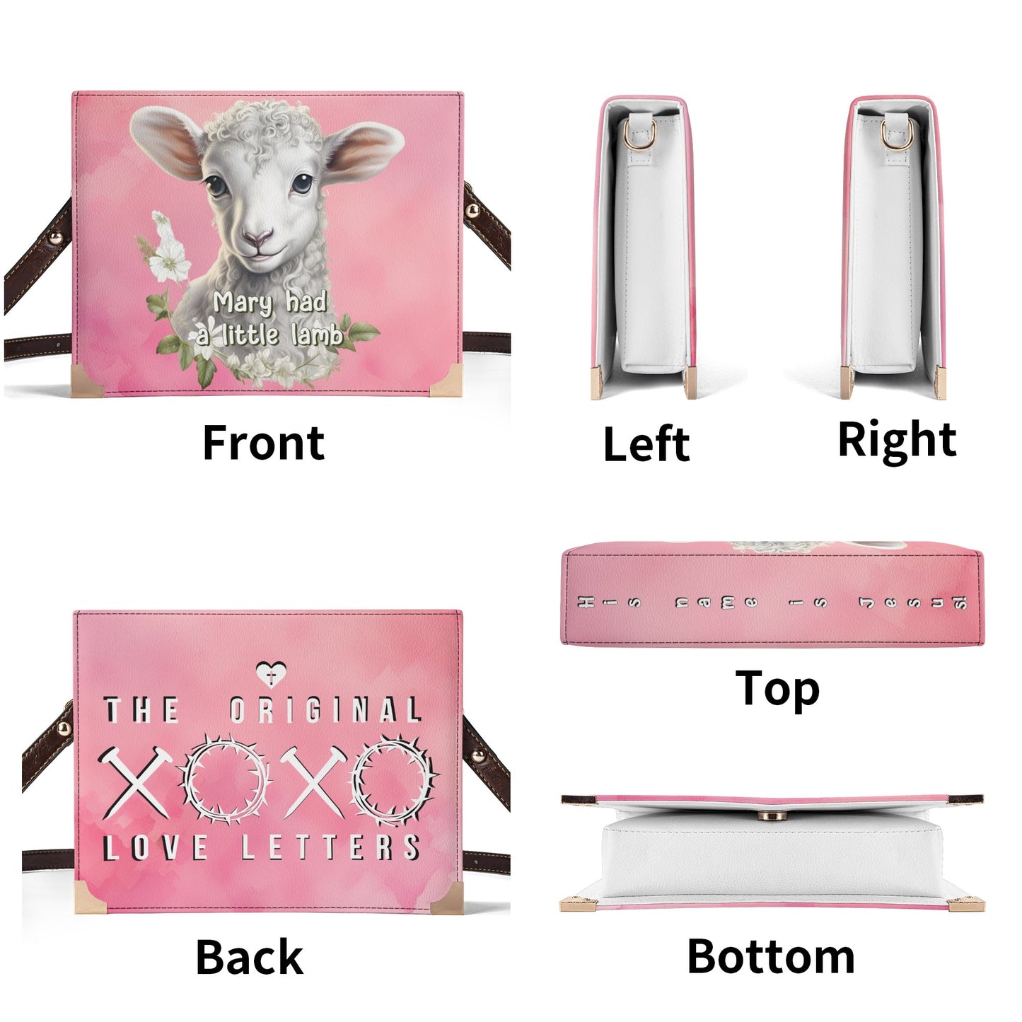 Mary Had A Little Lamb: His Name Is Jesus! | Crossbody Bible Bag - Hands-Free Book Carrier - The Original Love Letters