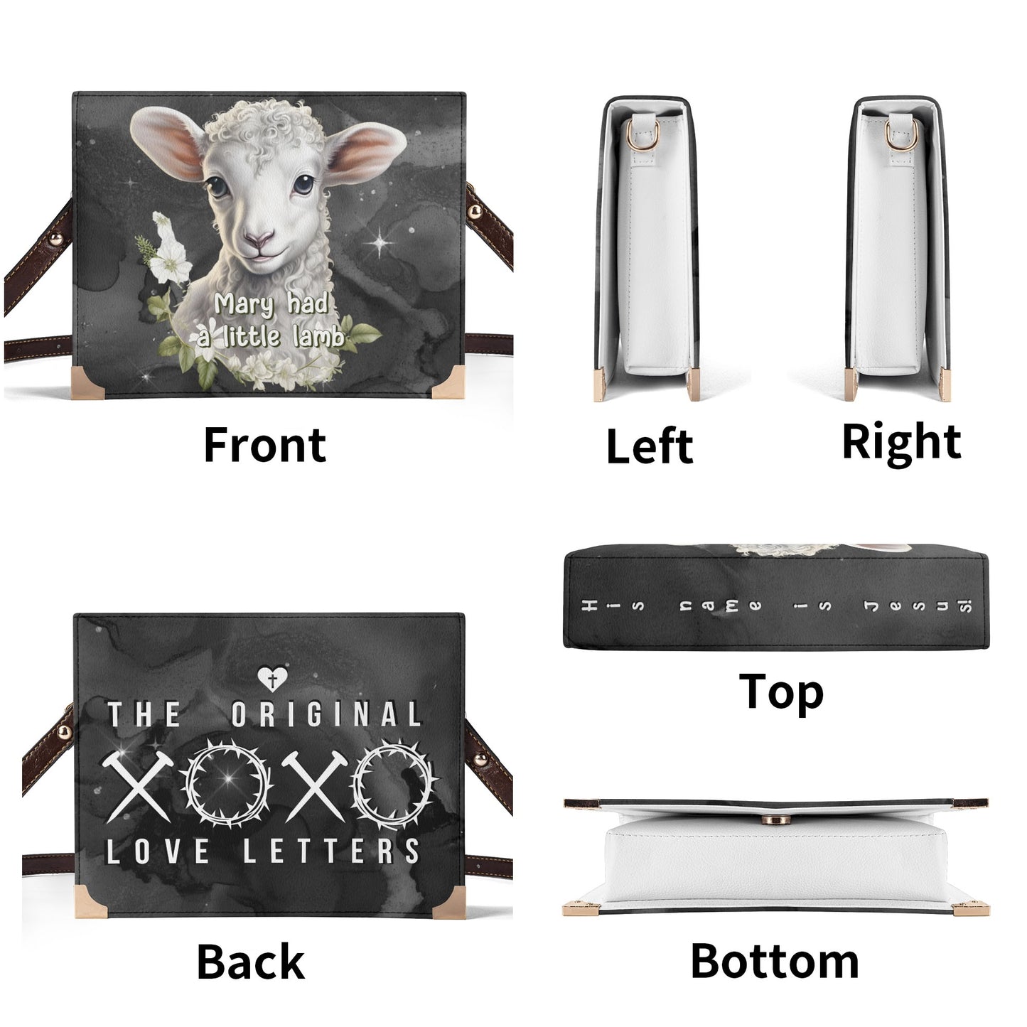 Mary Had A Little Lamb: His Name Is Jesus! | Crossbody Bible Bag - Hands-Free Book Carrier - The Original Love Letters