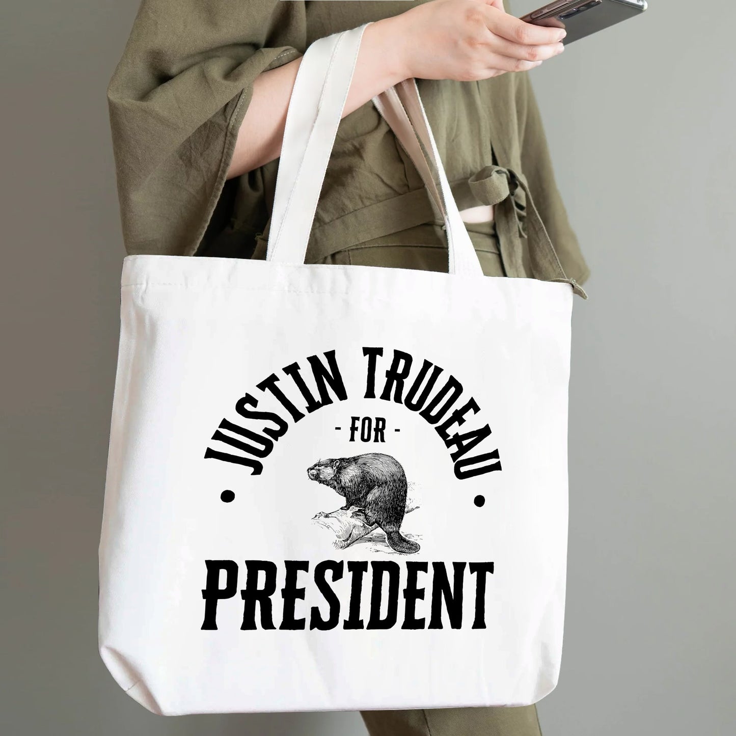 Standing Up For Canada | 100% Cotton Tote Bag (Single-sided Print)